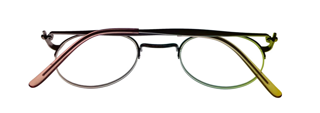 Violet Round Rimless Metal Eyewear Frame D901