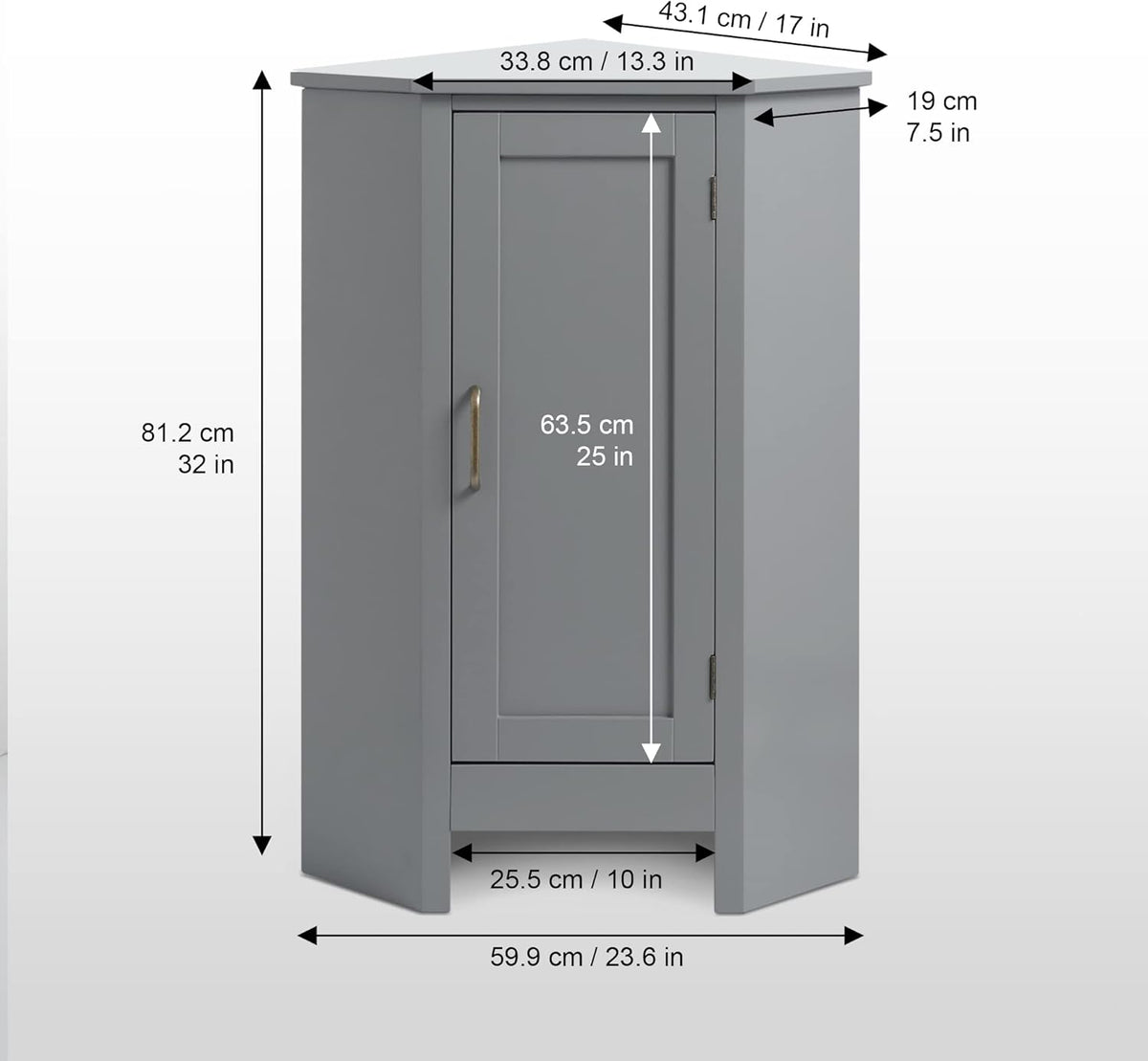 Grey Corner Cabinets L37083