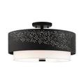 Black Semi Flush Mount Light Y7216