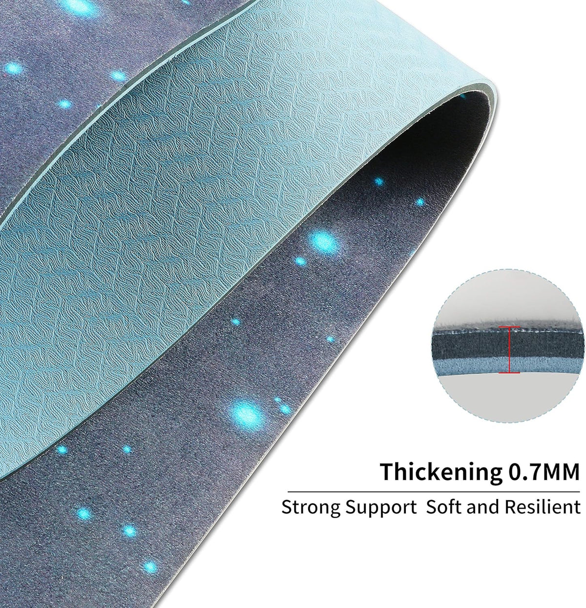 Eco Friendly Suede Yoga Mat with Carrying Strap Y387