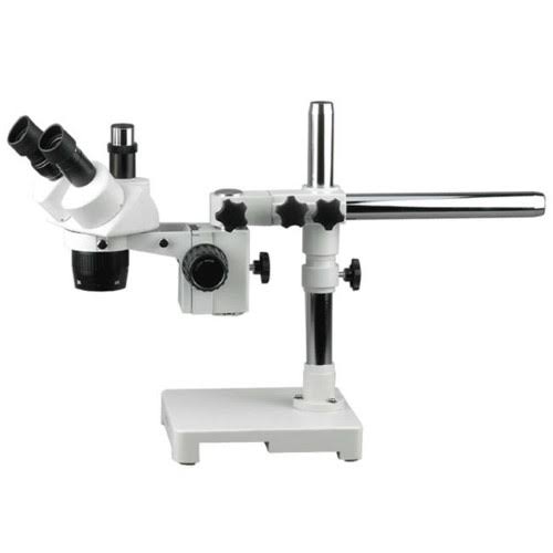 Trinocular Stereo Microscope, 20X/40X/80X Magnification, Single-Arm Boom Stand J5591