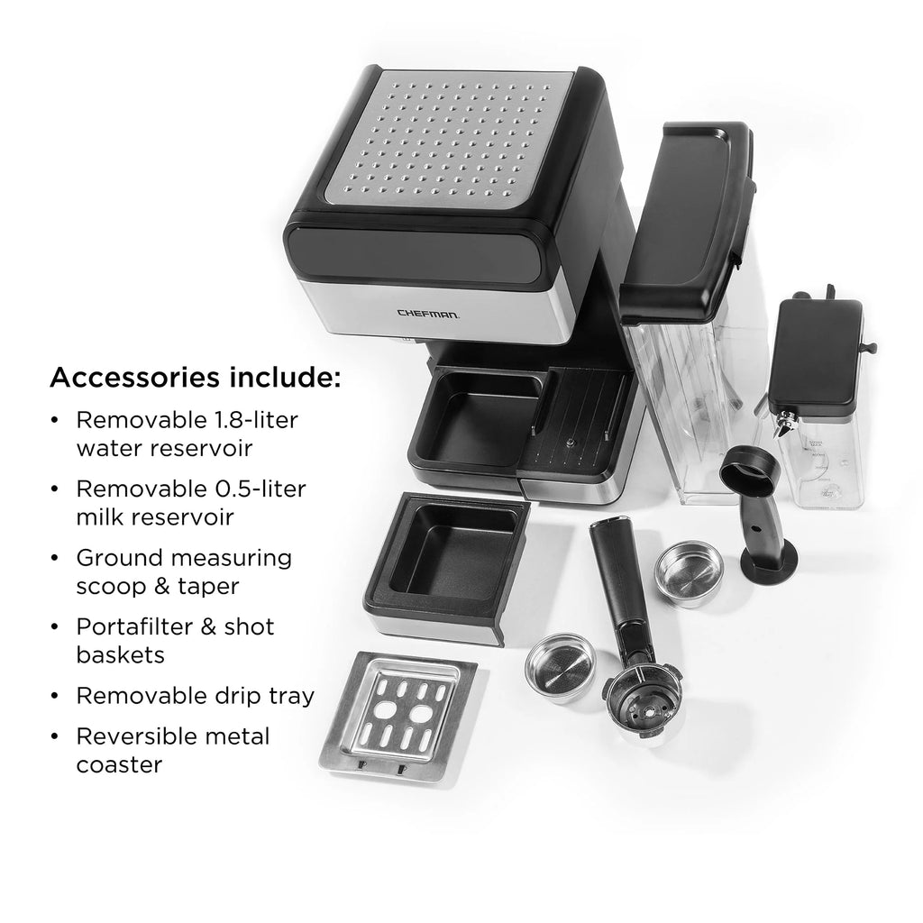 6-in-1 Digital Espresso Machine with Milk Frother G556521