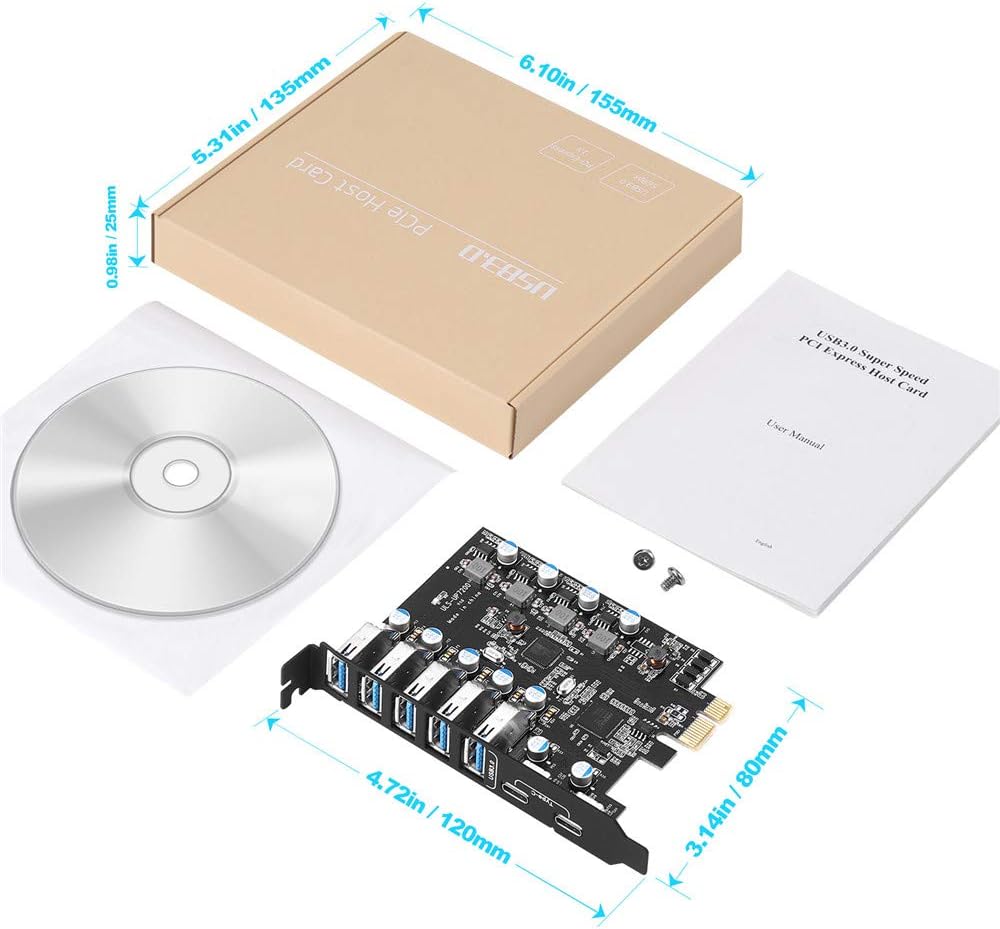 PCI-E to USB 3.0 7-Port Expansion Card D702