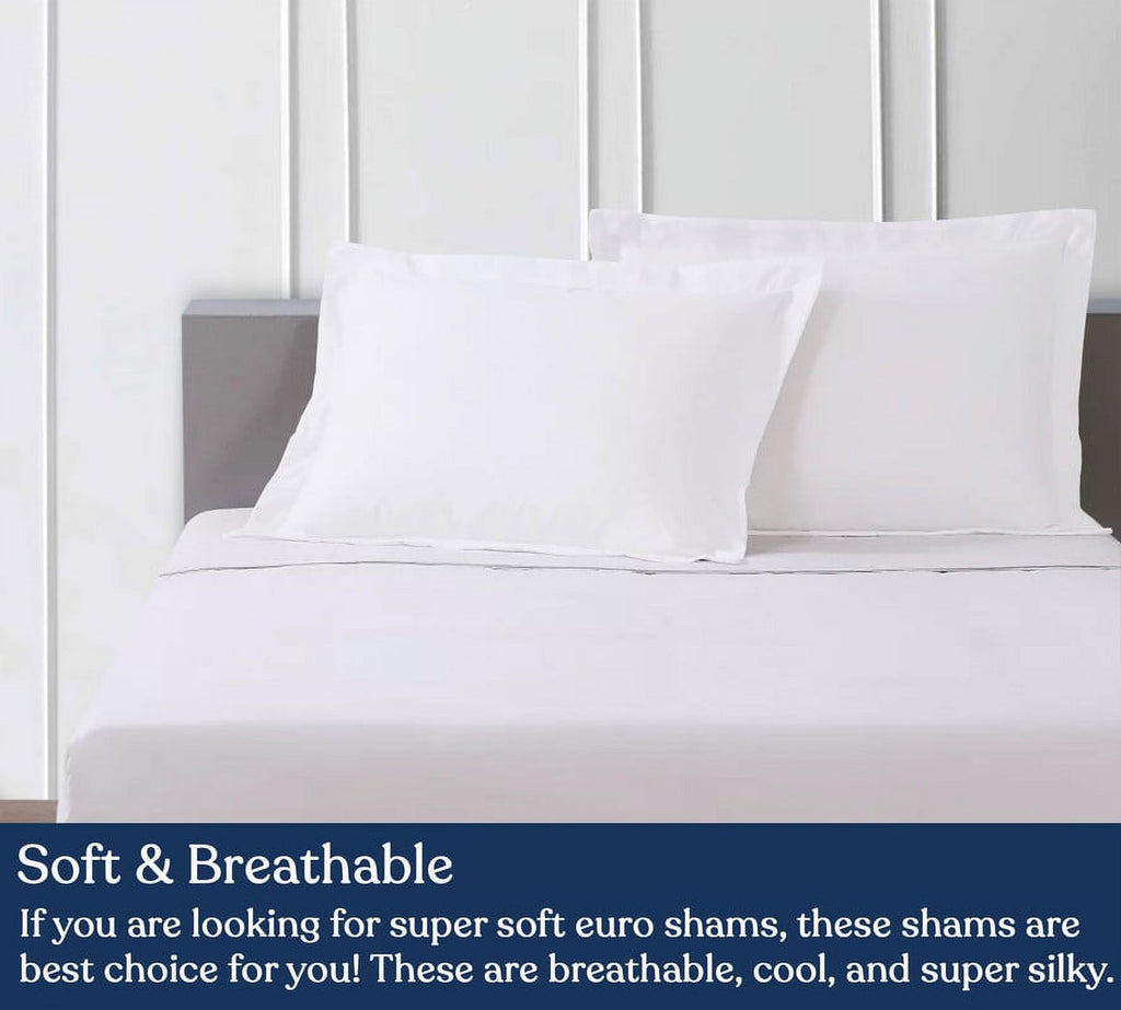 Euro Sham Pack of 2, 100% Organic Cotton, 400 Thread Count C15504
