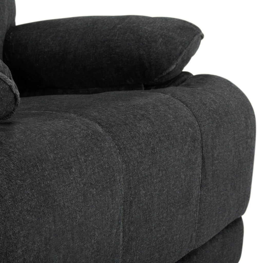 Dark Gray Swivel Glider Rocker Recliner B906520