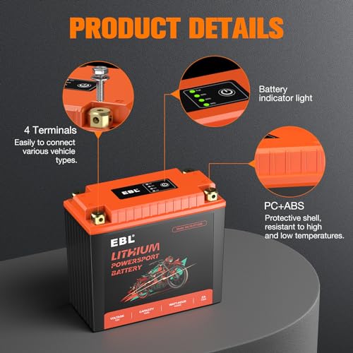 12V 18Ah Lithium Motorcycle Battery with BMS I706