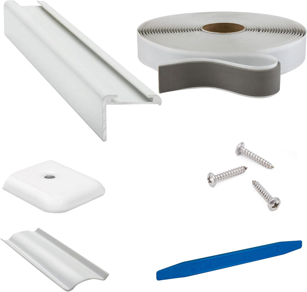 Black Aluminum RV Roof Trim Kit (15 Feet) W366