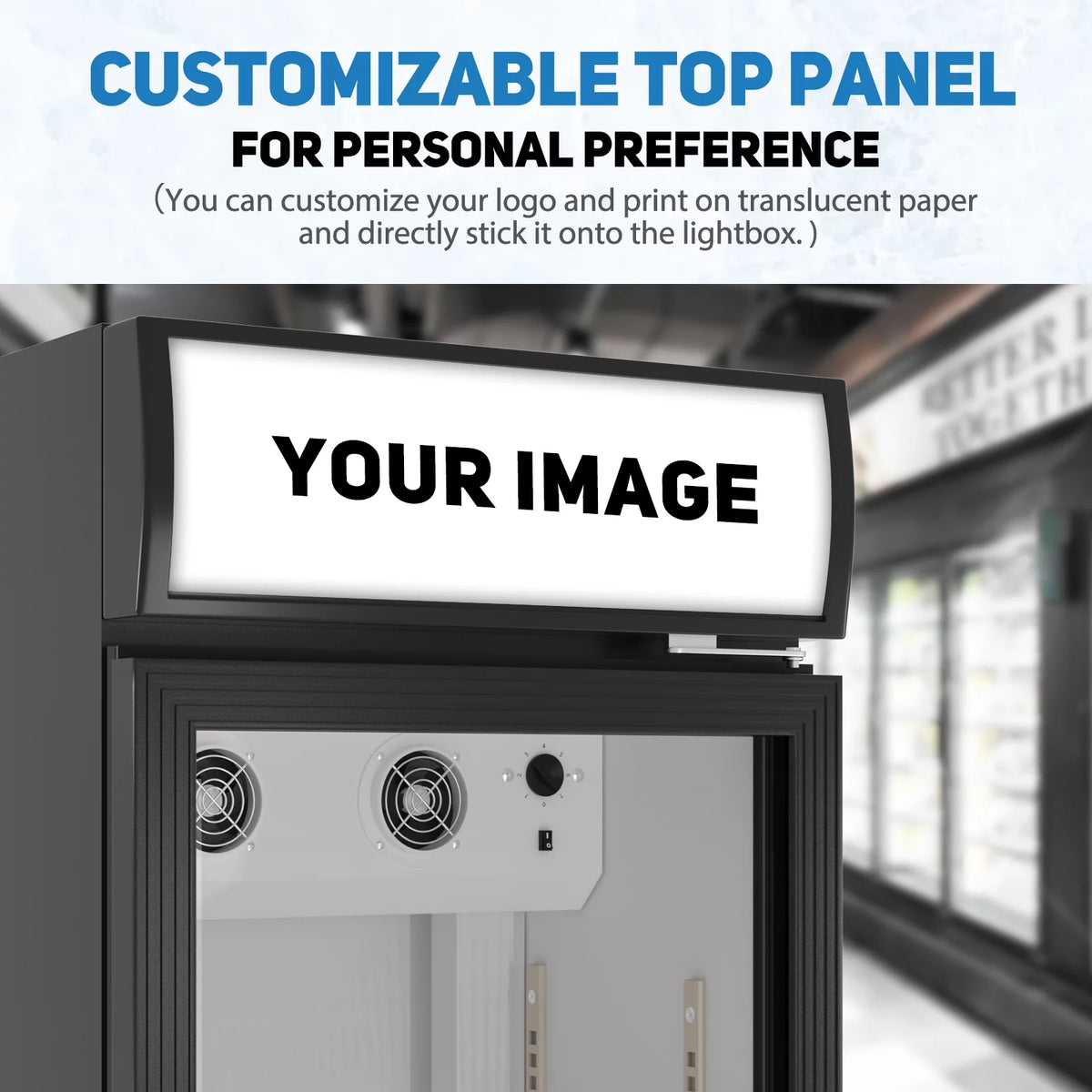 22" Glass Door Commercial Display Refrigerator A9495