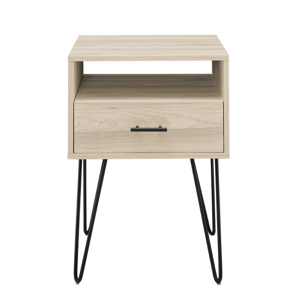 18-inch 1-Drawer Hairpin Side Table - Slate Grey U679409