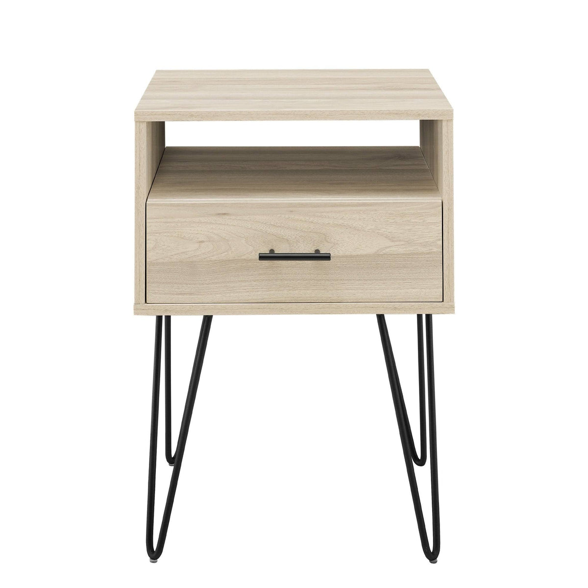 18-inch 1-Drawer Hairpin Side Table - Slate Grey U679409