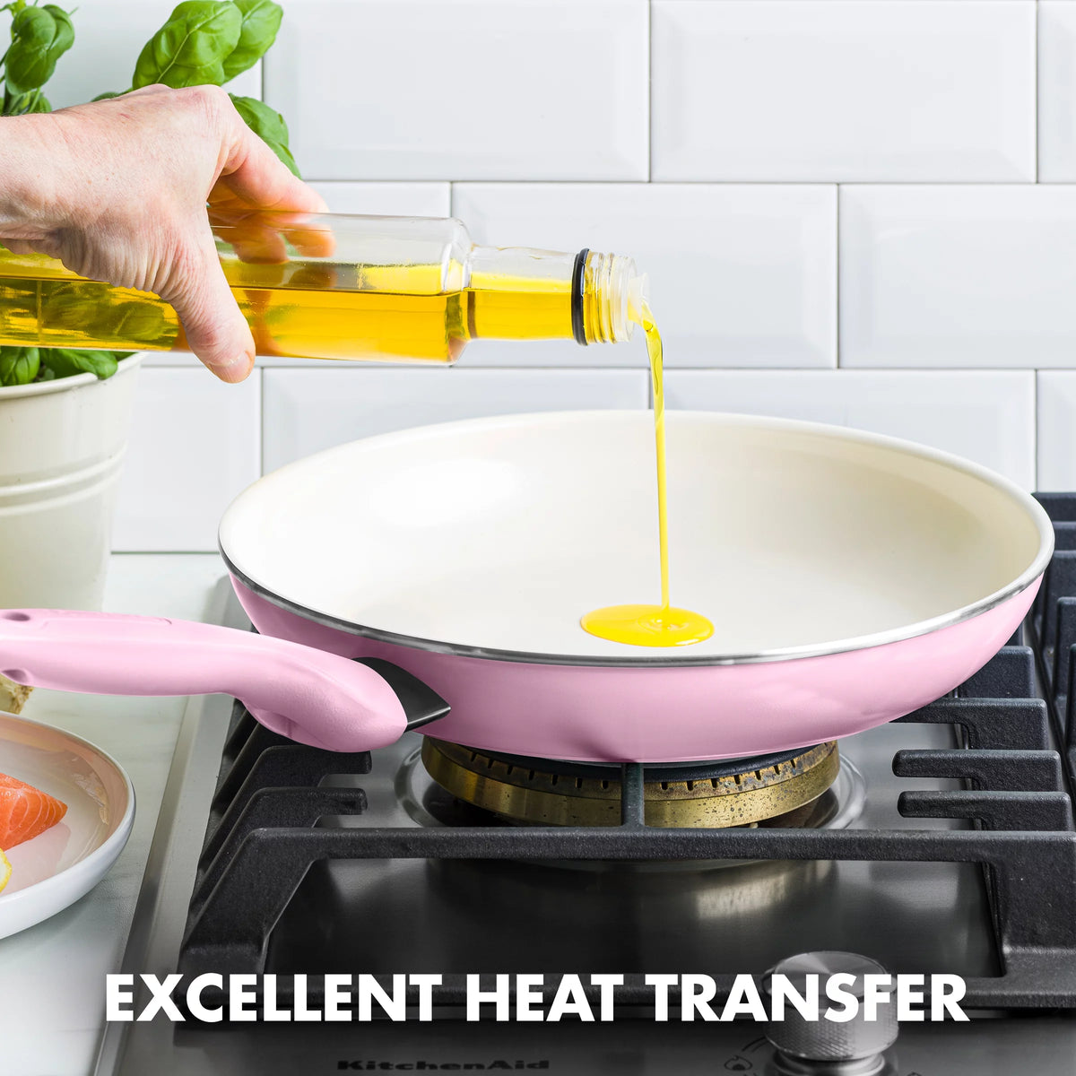 Ceramic Nonstick 8" and 10" Frying Pan Skillet Set J1494