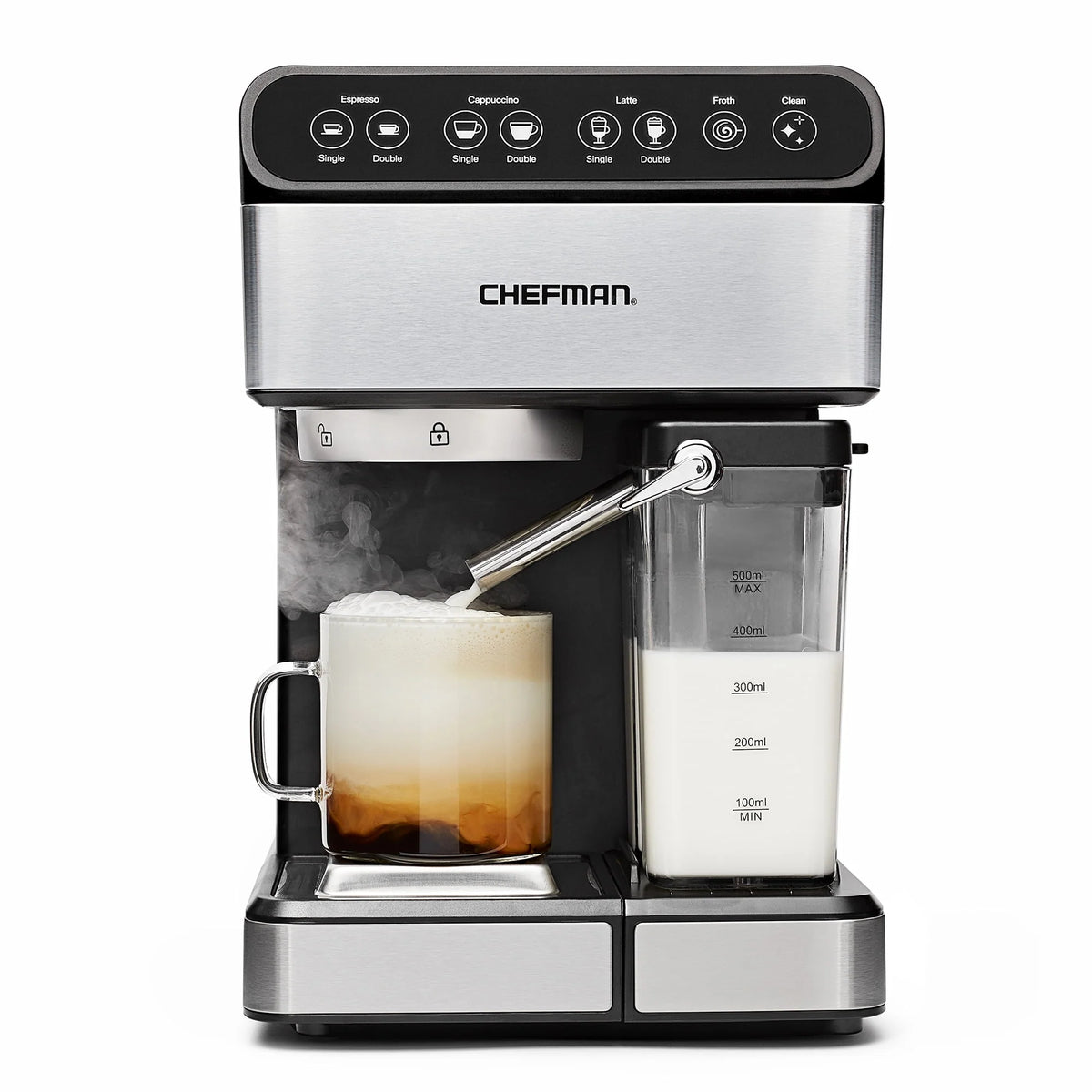 6-in-1 Digital Espresso Machine with Milk Frother G556521