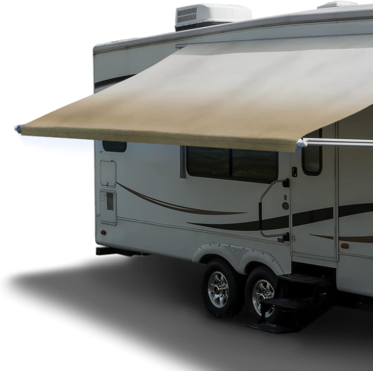18' Tan Camel Fade Premium Vinyl RV Awning Fabric Replacement F896296