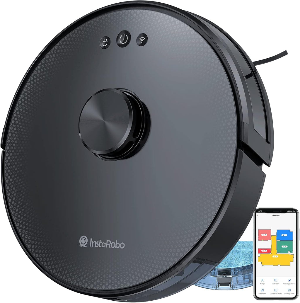 Robot Vacuum Cleaner with Precise Navigation, 2 in 1 Vacuum and Mop, Smart Mapping (Blue) O600