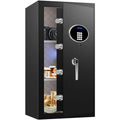 6.1 Cub Fireproof Waterproof Home Safe Box with LCD Screen Digital Keypad and Key Lock Q4003