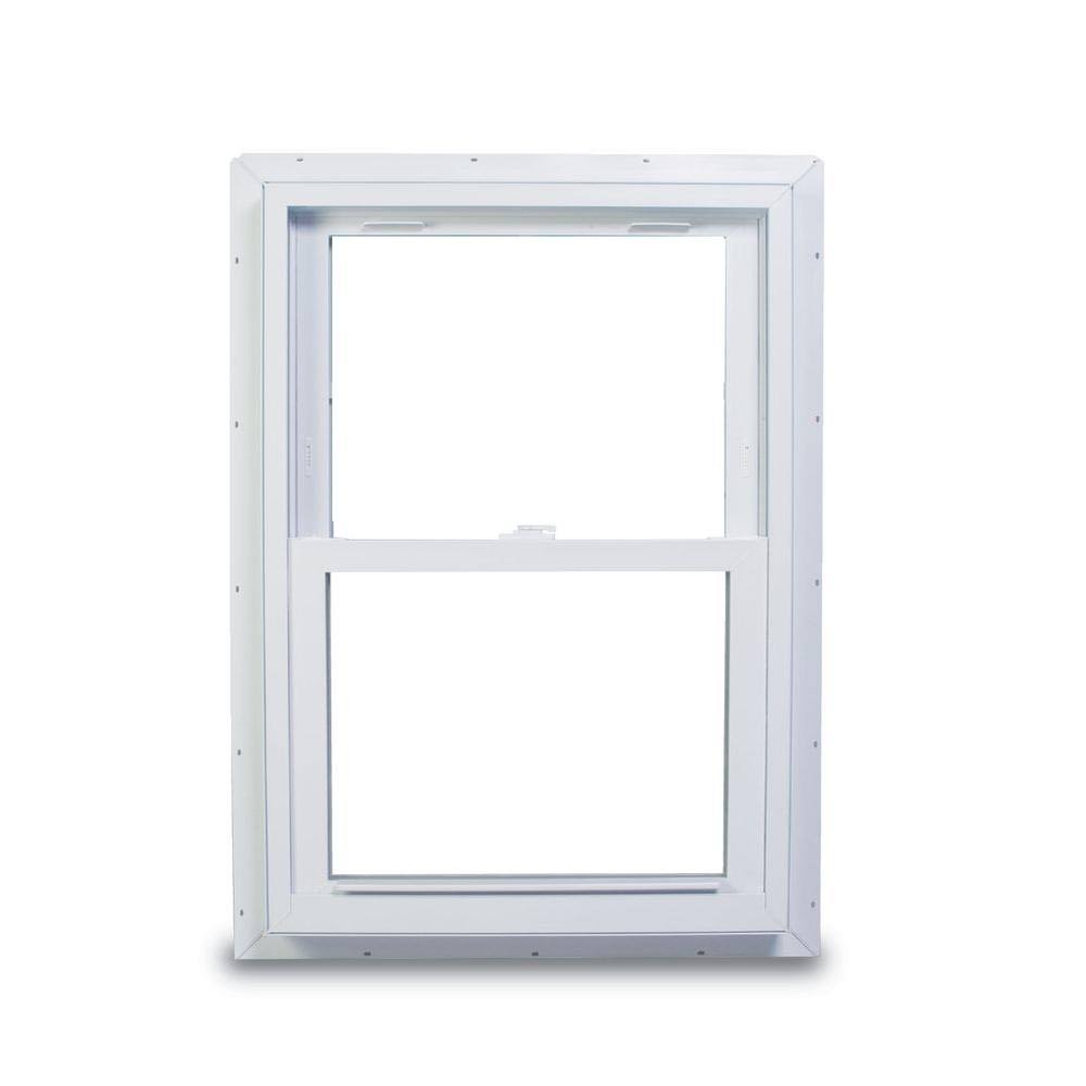 33.75 in. x 48.75 in. Double Hung White Vinyl Window with Nailing Flange W869