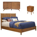 3 Piece Set with TV Console Panel Bed & Nightstand F3355