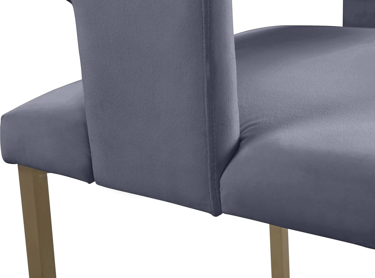Gray Velvet Dining Chair (Set of 2) Z137637