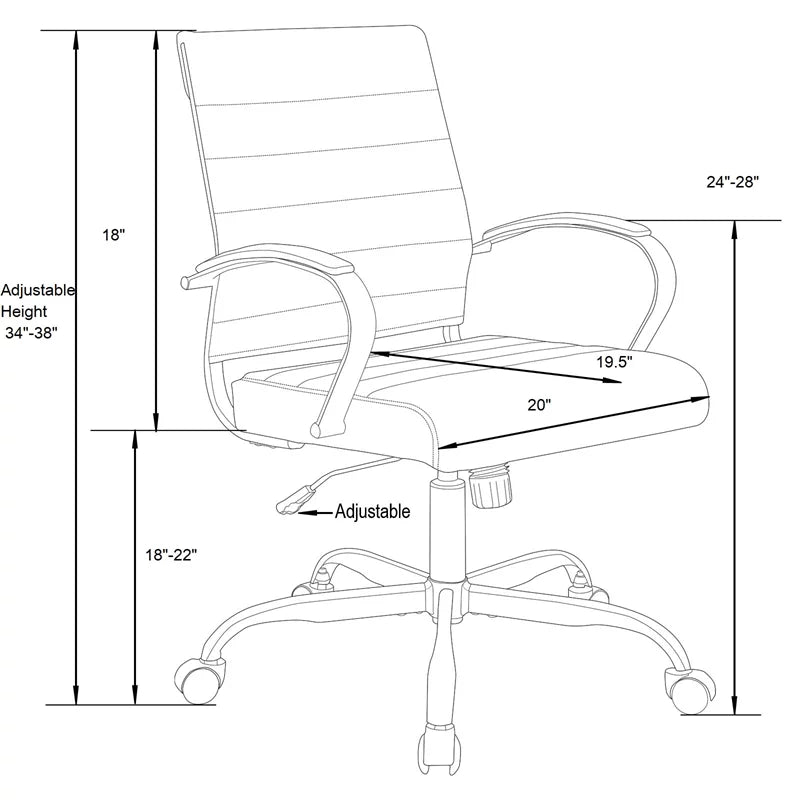 Tan Leatherette Swivel Office Chair W9027