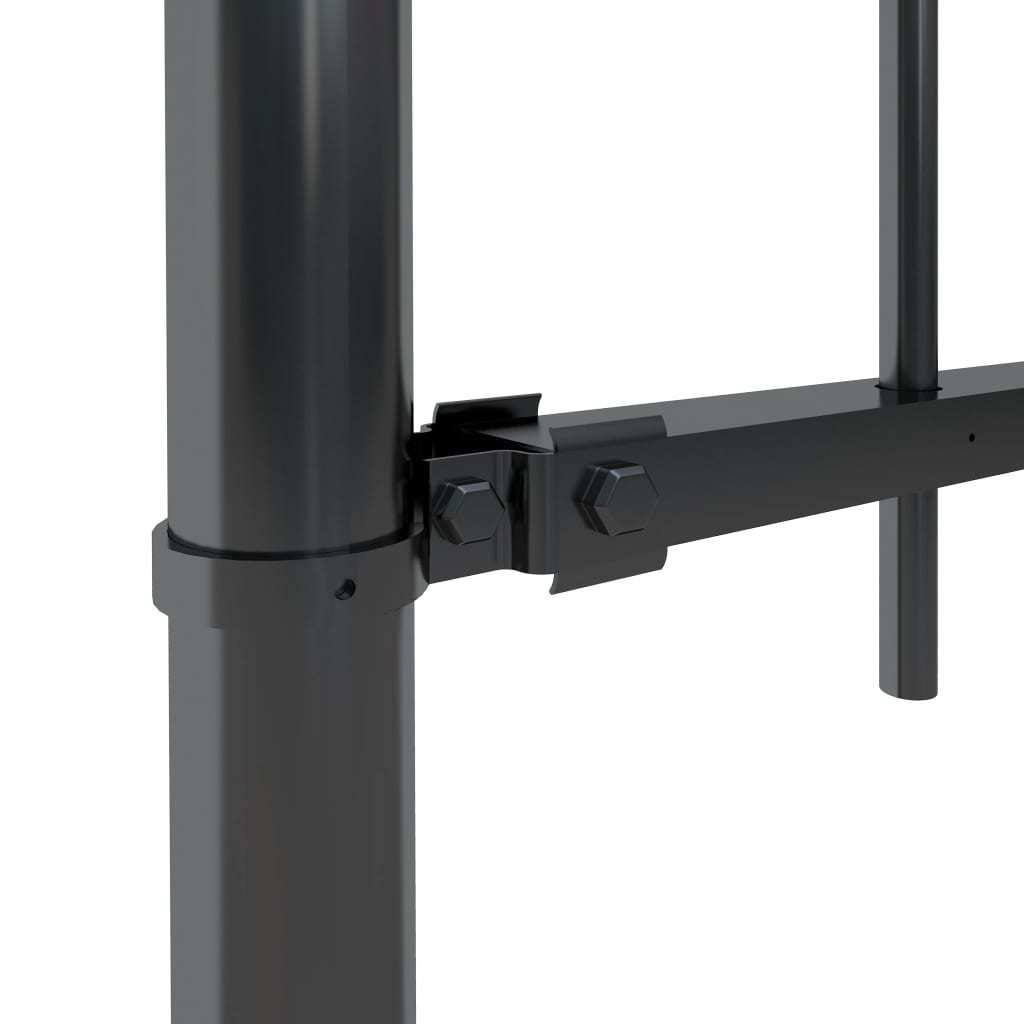 Black Steel Garden Fence with Spear Top C468580