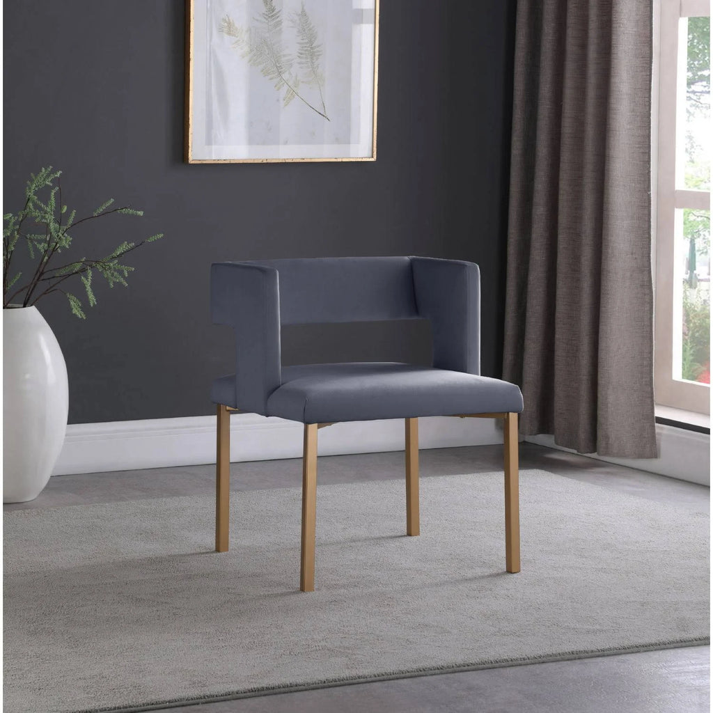 Gray Velvet Dining Chair (Set of 2) Z137637