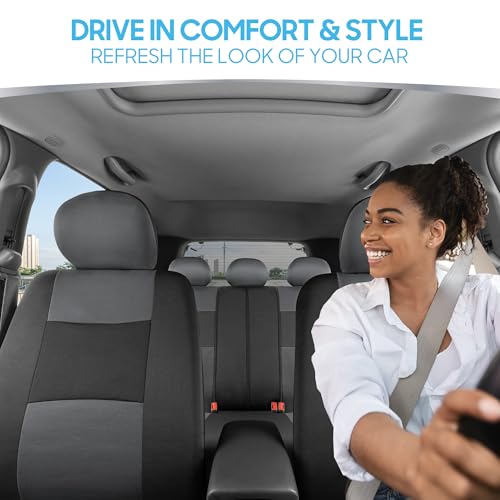 Solid Black Full Set Car Seat Covers Q3844