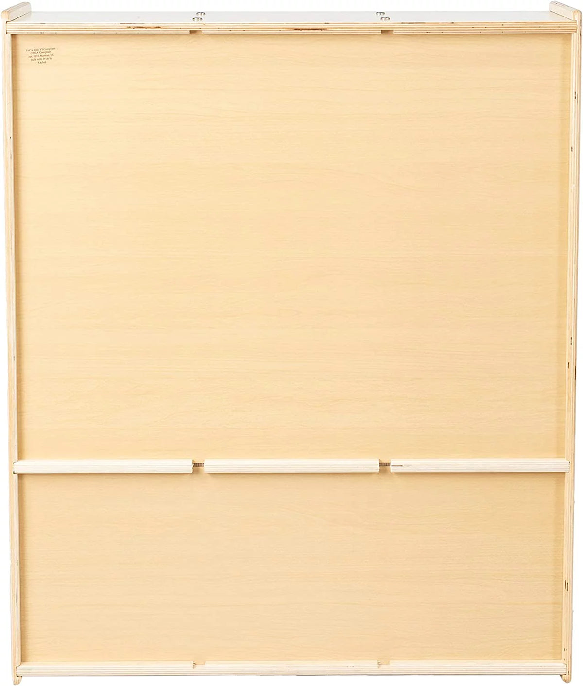Wooden 3-Section Coat Locker Cubby Rack Q931349