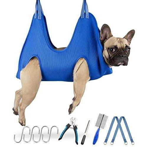 10 in 1 Pet Grooming Hammock Harness with Nail Clippers I202830