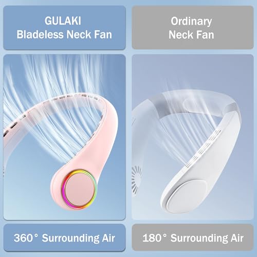 Portable Neck Fan 4000mAh 3 Adjustable Speeds White K555