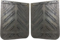 Black Mud Flaps 1/4" Chevron 24" x 30" Heavy Duty Rubber Pair Pack of 2 D5122