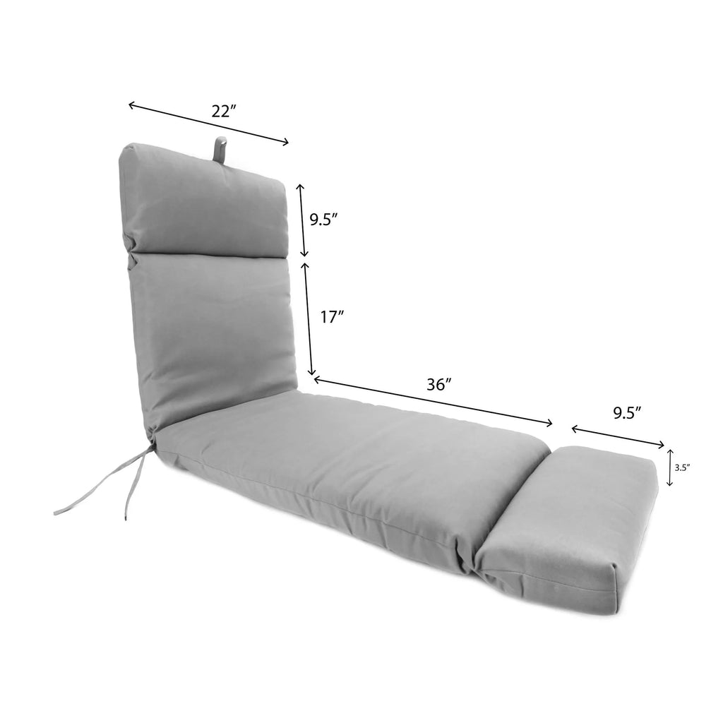 Green Outdoor Chaise Lounge Cushion with Ties R88324