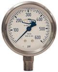 Liquid Filled Stainless Case Gauge 2-1/2 Face 0-15 psi Pack of 2 C302