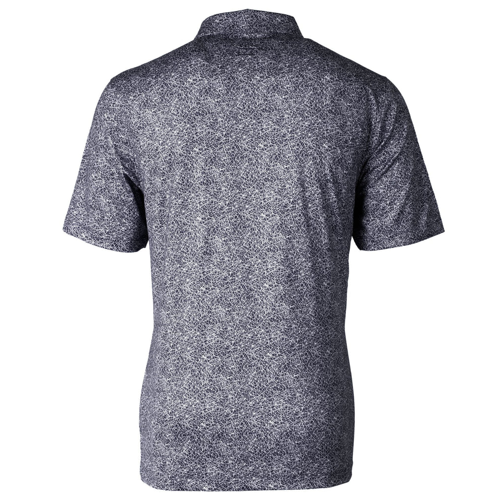 Men's Black Print Stretch Polo N44821