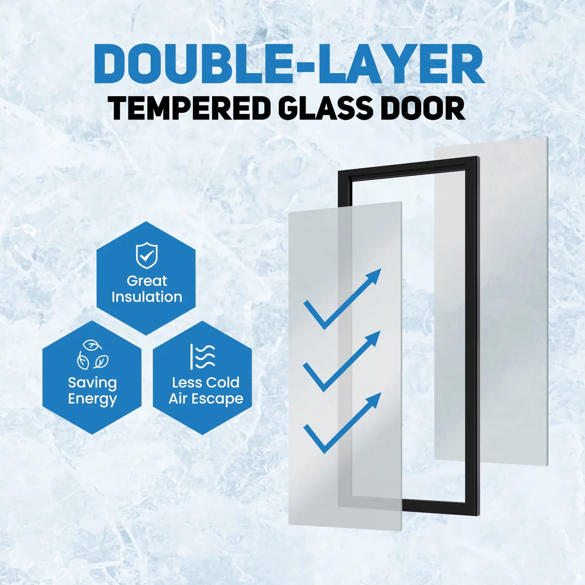 22" Glass Door Commercial Display Refrigerator A9495