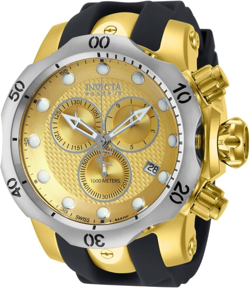 Black Analog Swiss Quartz Watch F456581