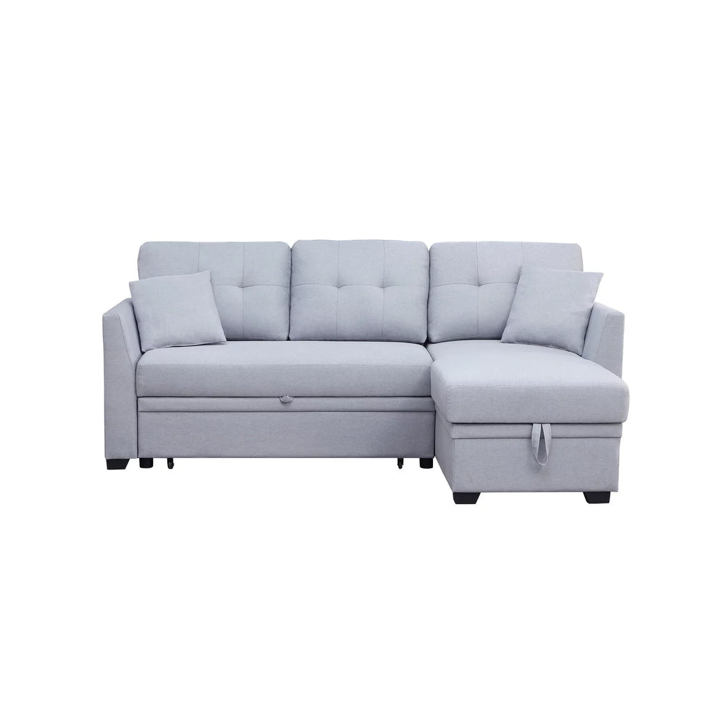 3-Seat Fabric Sleeper Sectional Sofa with Storage G89860