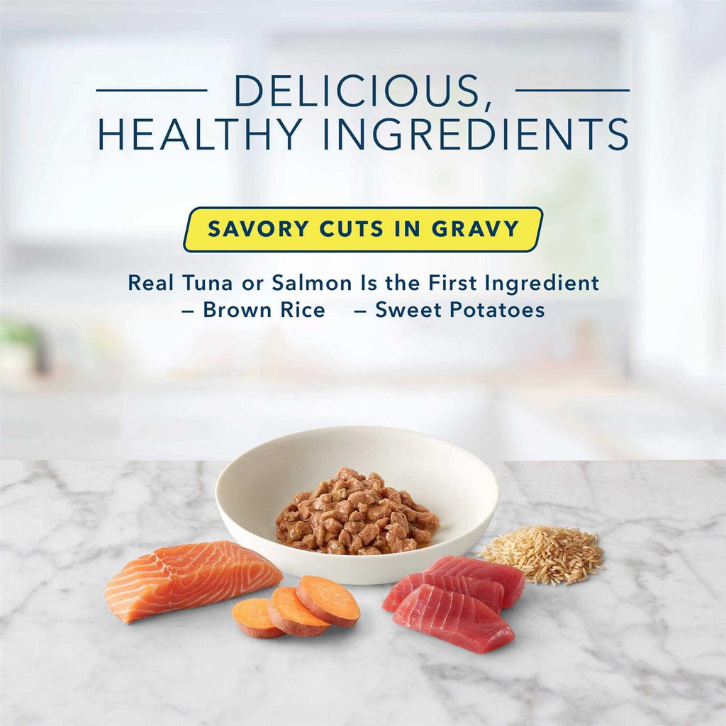Salmon and Tuna Cuts in Gravy Wet Cat Food Variety Pack R7742