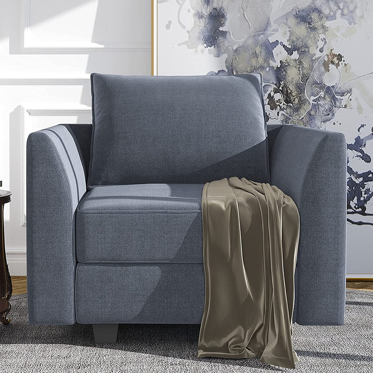 Upholstered Fabric Accent Chair with Pillow D965826