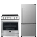 30 Electric Range and Refrigerator in Stainless Steel R619