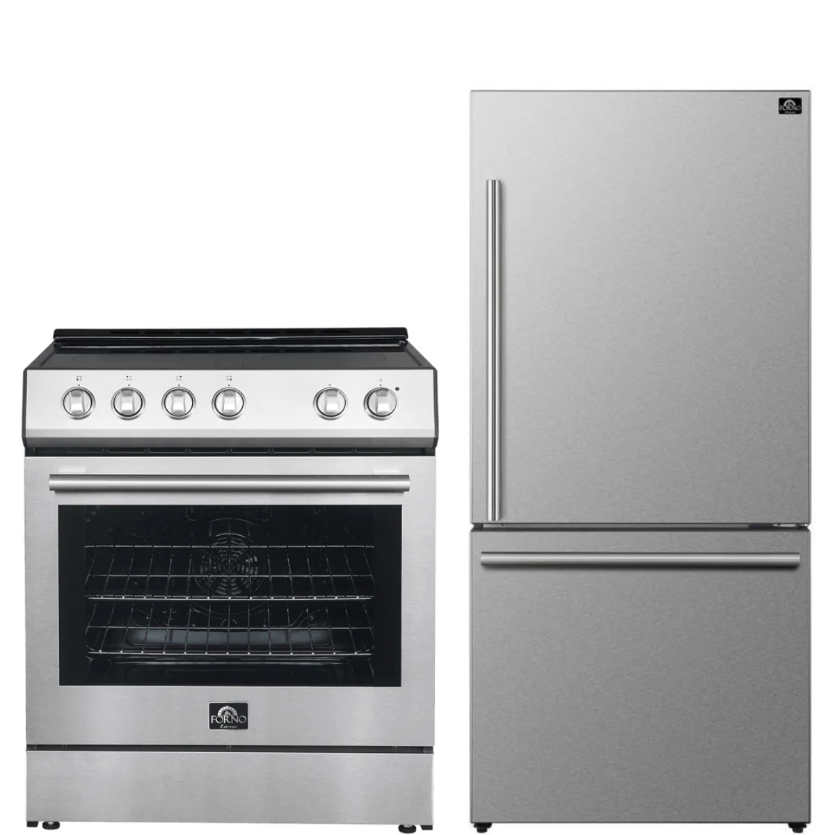 30 Electric Range and Refrigerator in Stainless Steel R619