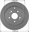 Pack of 2 Rear Brake Rotor W1955