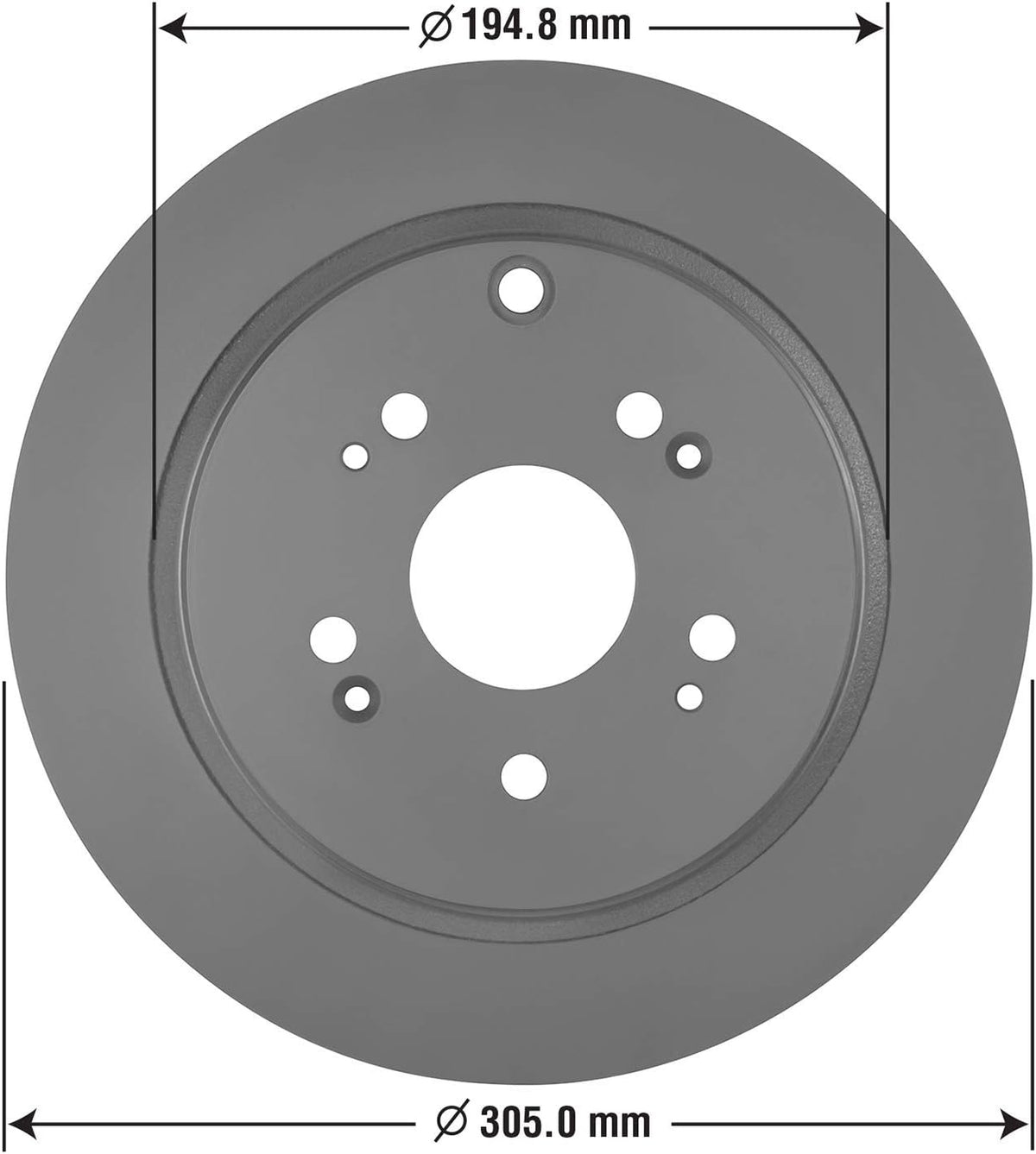 Pack of 2 Rear Brake Rotor W1955