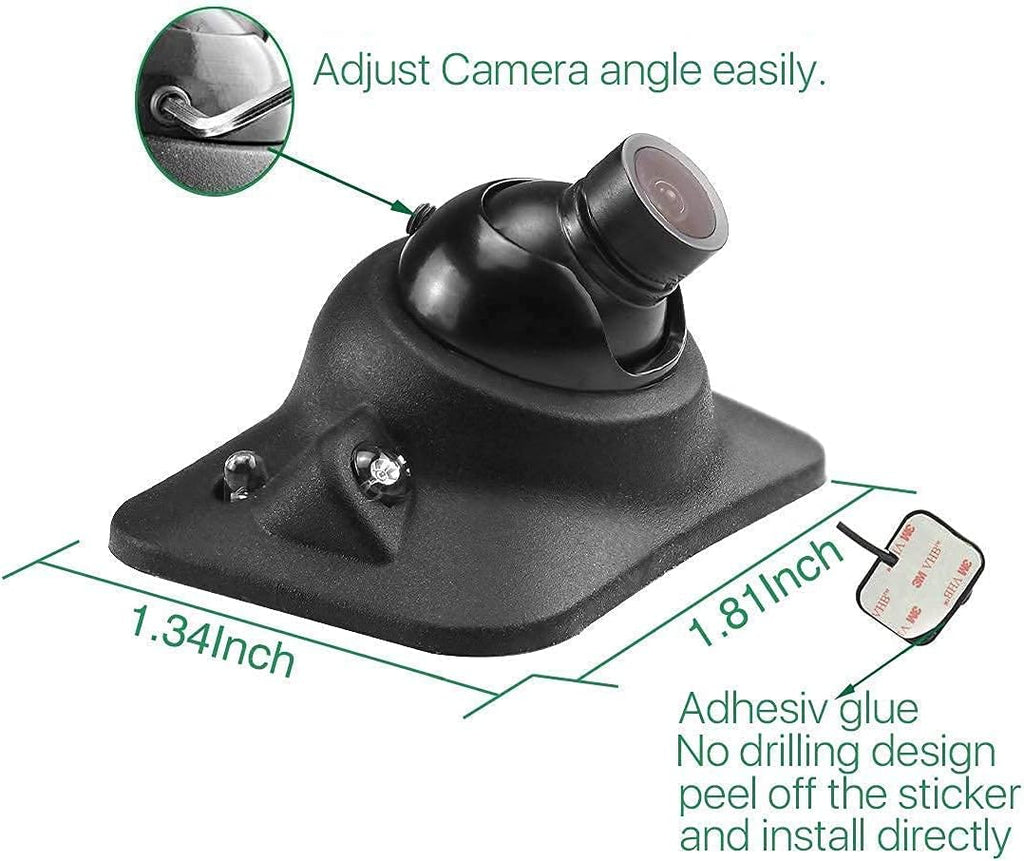 90 Universal Trajectory Backup Camera HD Side View Blind Spot Camera Pack of 2 U7009