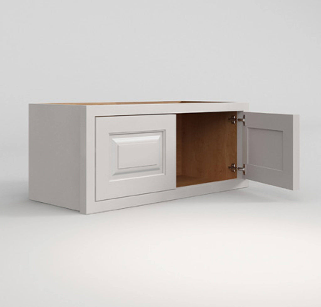 Wide Bridge Vintage White Inset Wall Cabinet - Double Door 12 B9979