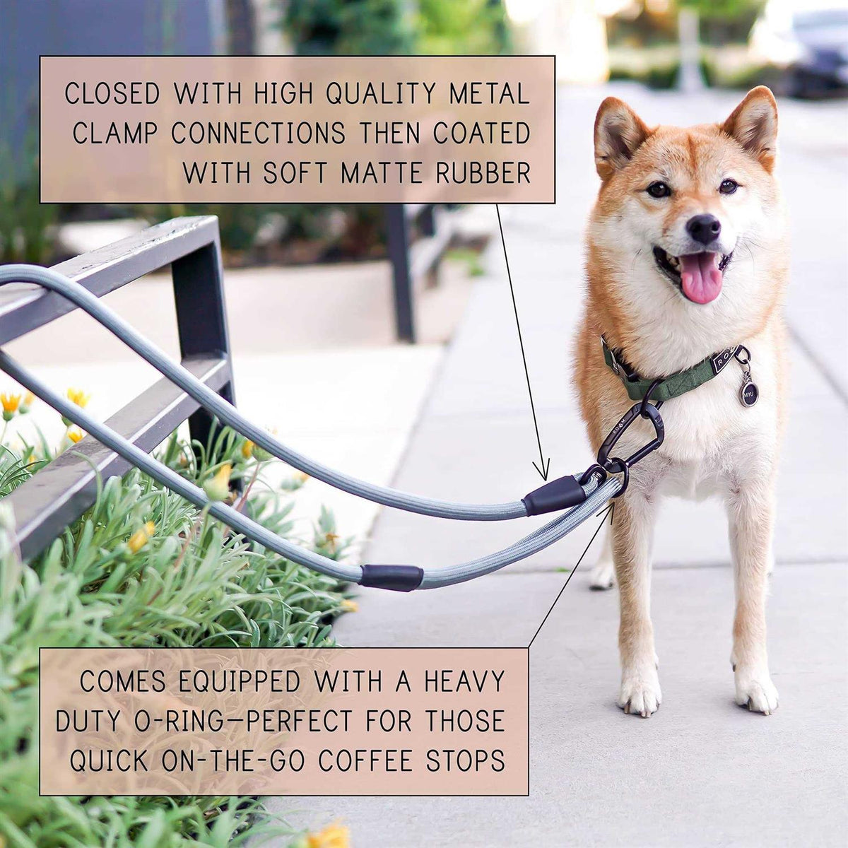 Ultra Soft Dog Leash with Carabiner R1959