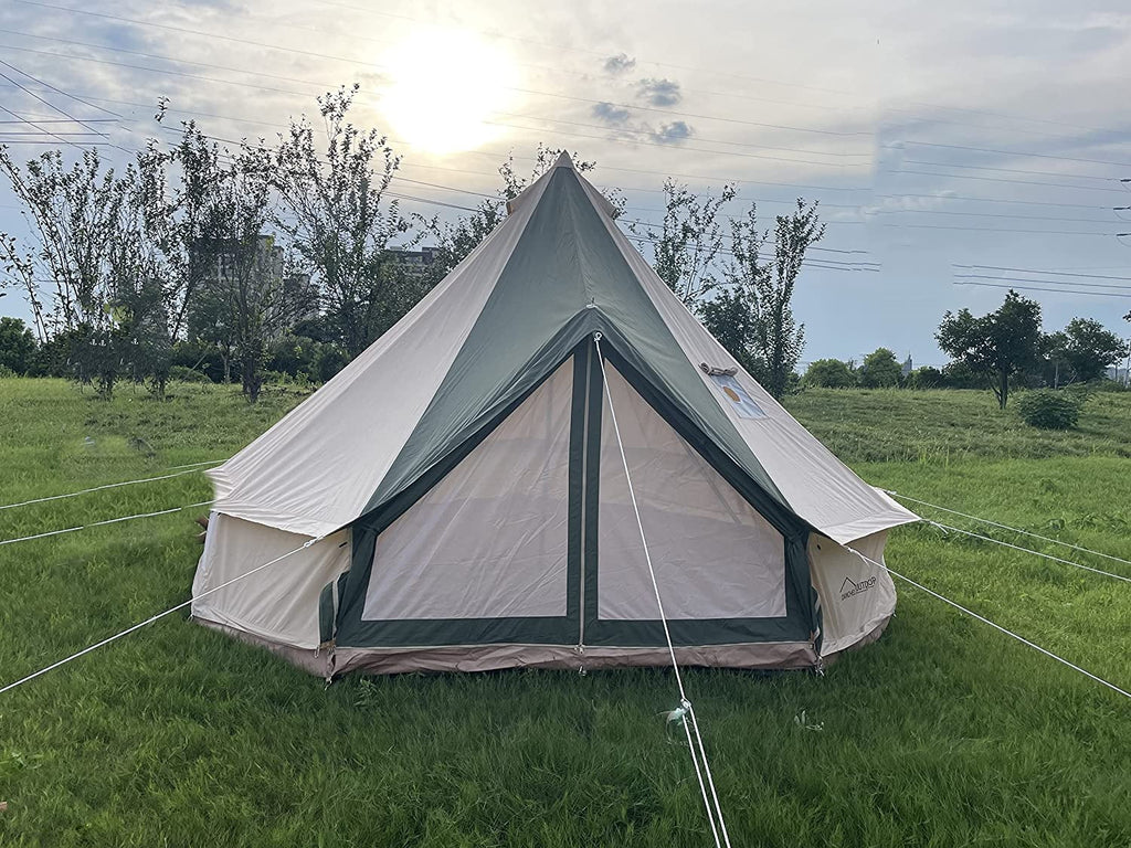 Green Canvas Bell Tent 4 Person 13.2ft Diameter D517