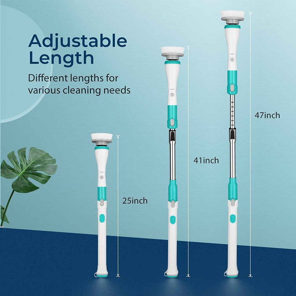 Electric Spin Scrubber with Adjustable Extension Handle T452