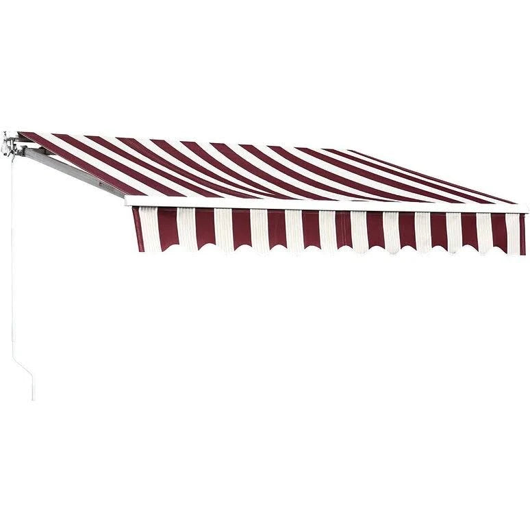 10x8 ft Retractable Patio Awning Canopy D137