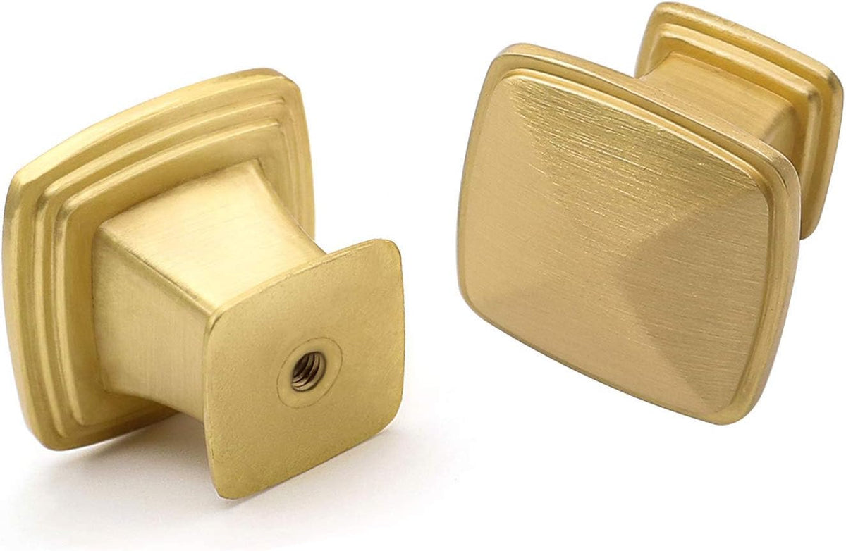 Brushed Brass Cabinet Knobs 10 Pack G8305