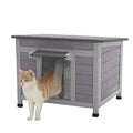 Cat House with Escape Door Insulated Weatherproof Roof T724920